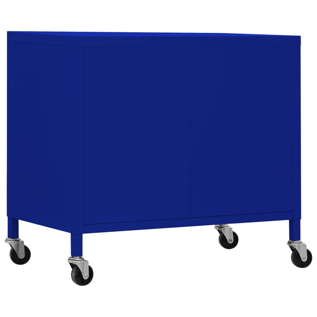 Storage Cabinet Navy Blue 60x35x56 cm Steel